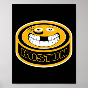 Boston Mass. Grappig Kind Adult Puck Smile Gezicht Poster