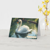 Boston, Mass. Public Garden Swan Greeting Card Kaart (Gele Bloem)