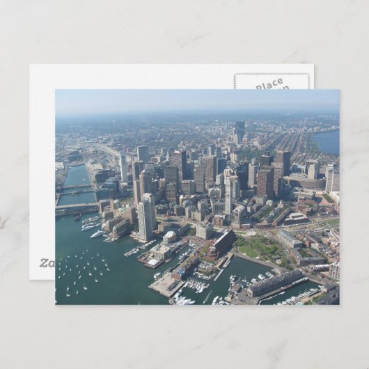 Boston Mass Skyline Briefkaart (Voorkant / Achterkant)