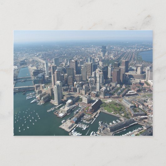 Boston Mass Skyline Briefkaart (Voorkant)