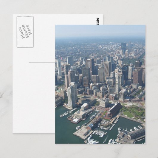 Boston Mass Skyline Briefkaart (Voorkant / Achterkant)