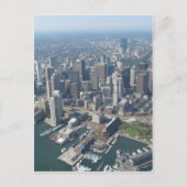 Boston Mass Skyline Briefkaart (Voorkant)