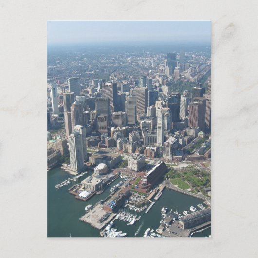 Boston Mass Skyline Briefkaart (Voorkant)