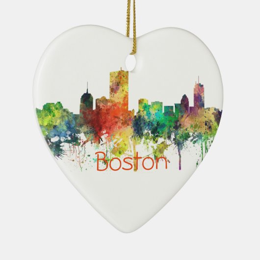 BOSTON MASS. SKYLINE SP - KERAMISCH ORNAMENT (Rechts)