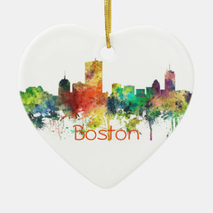BOSTON MASS. SKYLINE SP - KERAMISCH ORNAMENT