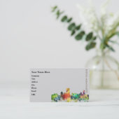 BOSTON MASS. SKYLINE SP - VISITEKAARTJE (Staand voorkant)