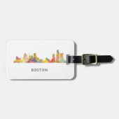 BOSTON MASS. SKYLINE WB1- BAGAGELABEL (Voorkant horizontaal)
