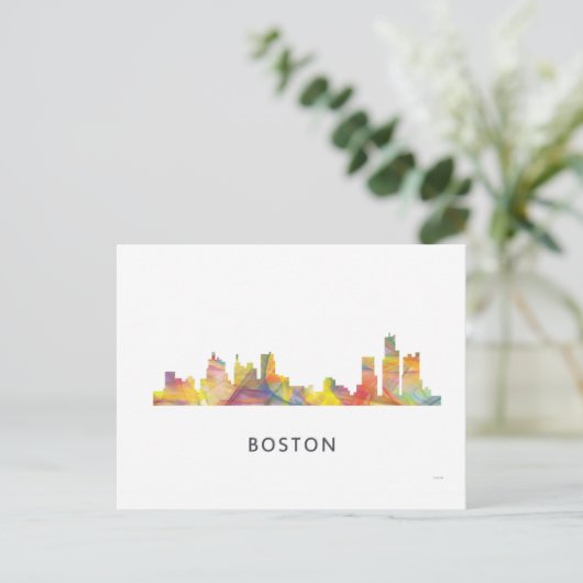 BOSTON MASS. SKYLINE WB1- BRIEFKAART (Staand voorkant)