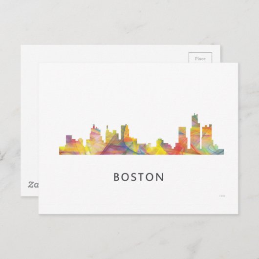 BOSTON MASS. SKYLINE WB1- BRIEFKAART (Voorkant / Achterkant)