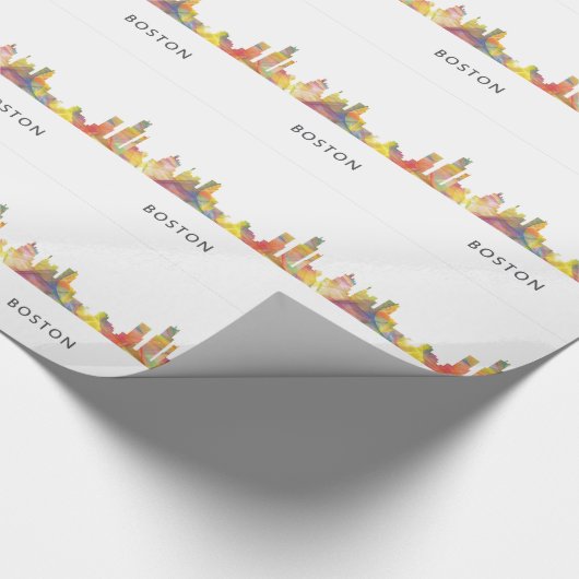 BOSTON MASS. SKYLINE WB1- CADEAUPAPIER (Hoek)