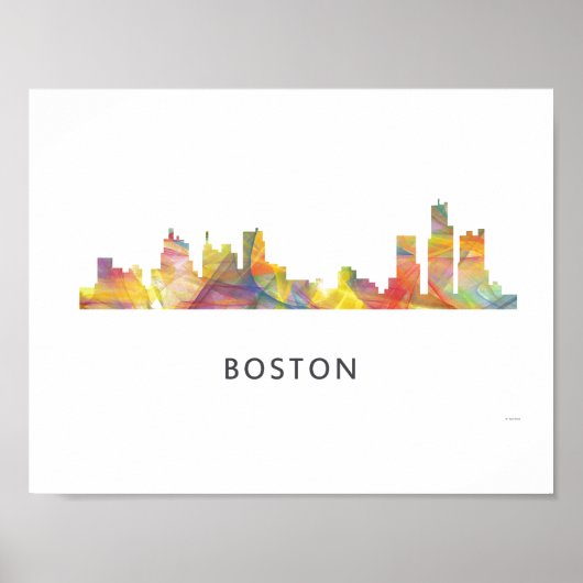 BOSTON MASS. SKYLINE WB1- POSTER (Voorkant)