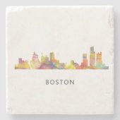 BOSTON MASS. SKYLINE WB1- STENEN ONDERZETTER (Voorkant)