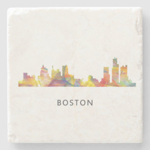 BOSTON MASS. SKYLINE WB1- STENEN ONDERZETTER