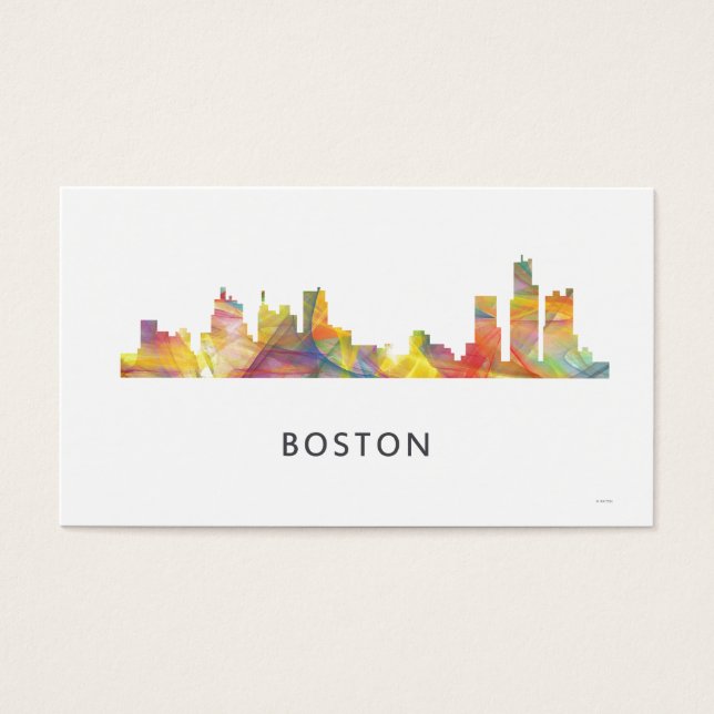 BOSTON MASS. SKYLINE WB1- VISITEKAARTJES (Voorkant)
