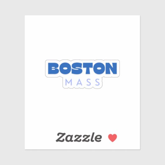 Boston Mass Sticker (Vel)