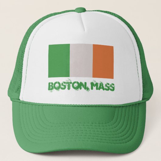 Boston, Mass Trots op Ierse Erfgoed - Vlag Trucker Pet (Voorkant)