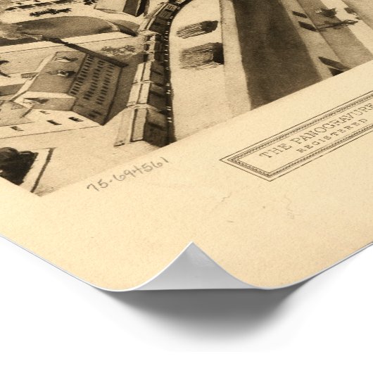 Boston Massachusetts 1905 Antiek Panoramic Map Poster (Hoek)