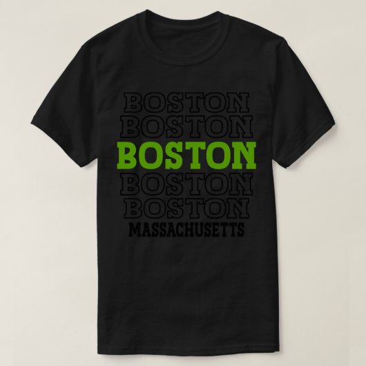 Boston Massachusetts 2 T-shirt (Design voorkant)