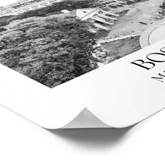 Boston Massachusetts Arch Fotoprint Poster (Hoek)