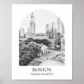 Boston Massachusetts Arch Fotoprint Poster (Voorkant)