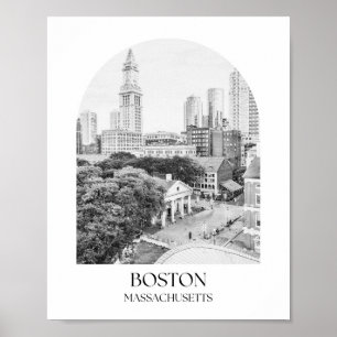 Boston Massachusetts Arch Fotoprint Poster