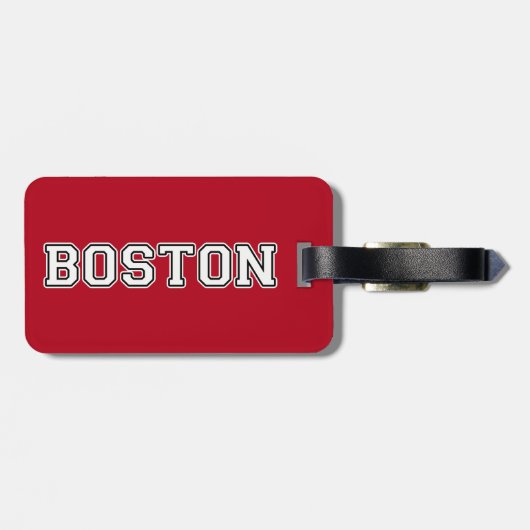Boston Massachusetts Bagagelabel (Achterkant horizontaal)
