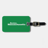 Boston, Massachusetts Bagagelabel met lederriem (Voorkant horizontaal)