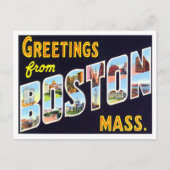 Boston, Massachusetts  Big Letters Briefkaart (Voorkant)