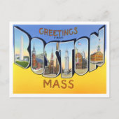 Boston, Massachusetts  Big Letters Briefkaart (Voorkant)