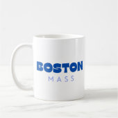 Boston Massachusetts Blauw Modern Koffiemok (Links)