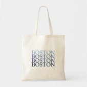 Boston Massachusetts, Blue en light Blue Tote Bag (Voorkant)