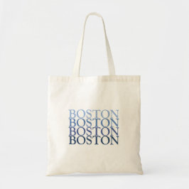 Boston Massachusetts, Blue en light Blue Tote Bag