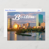 Boston, Massachusetts - Boston Harbor Post Card Briefkaart (Voorkant / Achterkant)