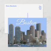 Boston, Massachusetts - Boston Harbor Post Card Briefkaart (Voorkant / Achterkant)