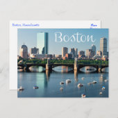 Boston, Massachusetts - Boston Skyline Post Card Briefkaart (Voorkant / Achterkant)