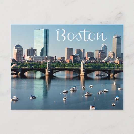 Boston, Massachusetts - Boston Skyline Post Card Briefkaart (Voorkant)