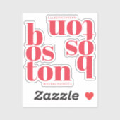 Boston Massachusetts Brand Marketing Sticker (Vel)