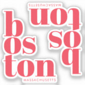 Boston Massachusetts Brand Marketing Sticker (Voorkant)