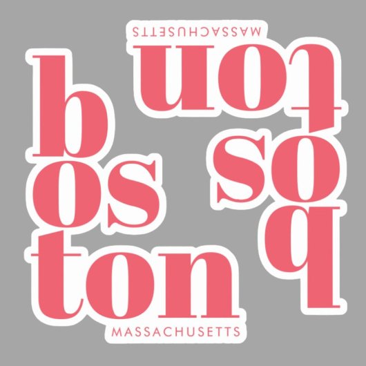 Boston Massachusetts Brand Marketing Sticker