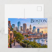 Boston, Massachusetts Briefkaart (Voorkant / Achterkant)