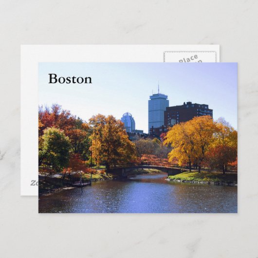 Boston, Massachusetts Briefkaart (Voorkant / Achterkant)