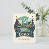 Boston Massachusetts Briefkaart (Staand voorkant)