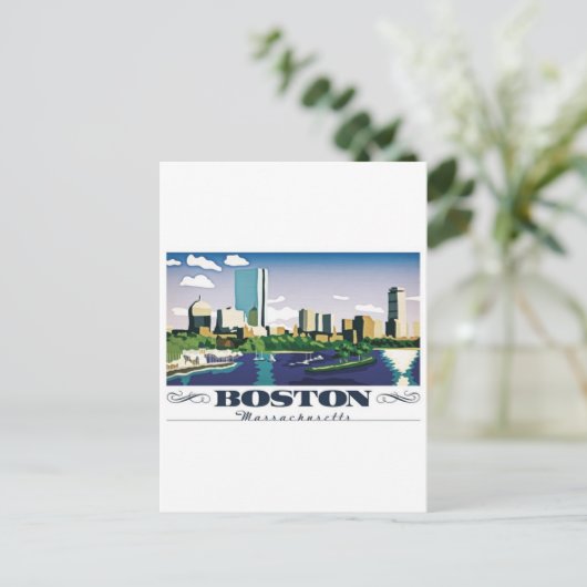 Boston, Massachusetts Briefkaart (Staand voorkant)