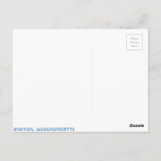 Boston, Massachusetts Briefkaart (Achterkant)