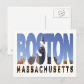Boston, Massachusetts Briefkaart (Voorkant / Achterkant)