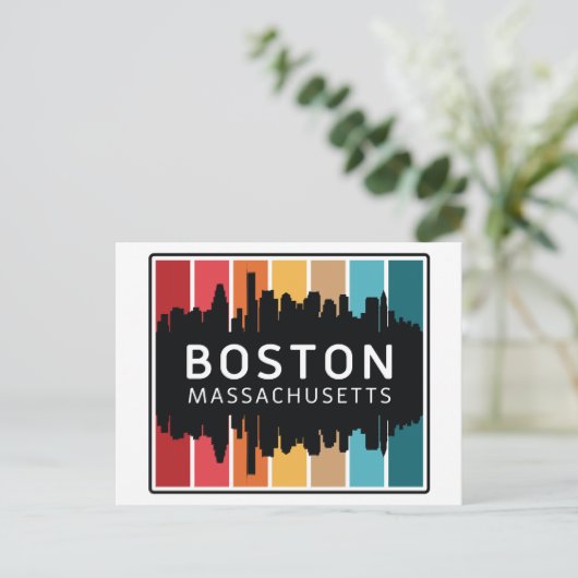 Boston Massachusetts Briefkaart (Staand voorkant)