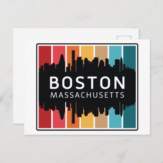 Boston Massachusetts Briefkaart (Voorkant / Achterkant)