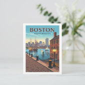  Boston Massachusetts Briefkaart (Staand voorkant)
