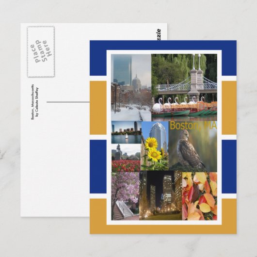 Boston, Massachusetts Briefkaart (Voorkant / Achterkant)