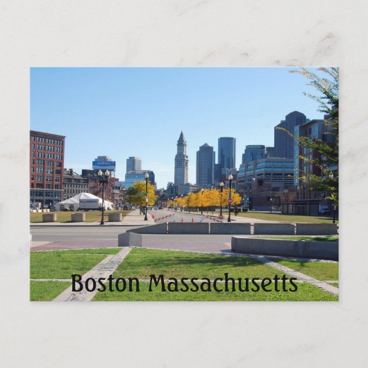 Boston Massachusetts Briefkaart (Voorkant)